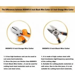L'FLANEUR Pince Coupante Diagonale, Boenfu Pince Electricien, Outillage à Main Electricien, Outillage Outils, Pinces Et Tenailles, Pinces Multiprise - 150mm ANEUR -Pince et tenaille Soldes 65353461 4
