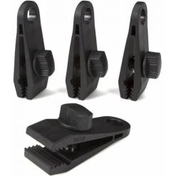 4 Pcs Pinces De Bache-Coupe-Vent Robuste Pour Auvent,Poignée Pour Pince-Accessoires De Pince De Tente Pour Camping,Baches,Caravane,Toile D'Ombre De Jardin,Noir S'arêern -Pince et tenaille Soldes 65360279 3