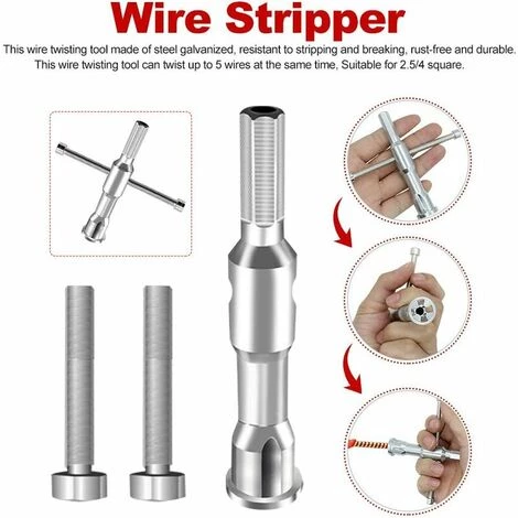 L'FLANEUR Outil De Torsion De Fil, Outil à Dénuder Et à Torsion, Excellent Outil Pour La Réparation électrique, Le Retrait Rapide Et L'enroulement Des Fils ANEUR 2 L'FLANEUR Outil De Torsion De Fil, Outil à Dénuder Et à Torsion, Excellent Outil Pour La Réparation électrique, Le Retrait Rapide Et L'enroulement Des Fils ANEUR – Image 2