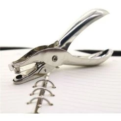 BDD Perforateur à Main En Métal à 1 Trou En Métal - Outil à Main à Trou Rond Unique De 6 Mm De Diamètre - Capacité De 8 Feuilles