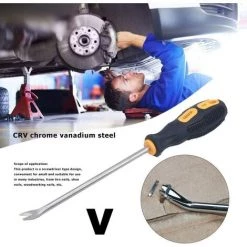 BDD Menuiserie Arrache-Clou Tournevis, Porte De Voiture Panneau Intérieur Garniture Clip De Fermeture Remover Installateur Outil De Réparation Pince, V-Black, 260mm/10.24" -Pince et tenaille Soldes 65376947 3