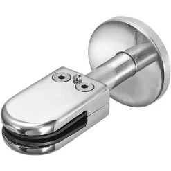 MONLY Pince Verre Pour D'escalier, 2 Pièces Pince Verre 6-8mm, Pince Verre Acier Inoxydable 304, Pinces Verre Pour Balustrade, Avec Colonne Support Inférieure, Ajustable, Pour Écrans, Clôtures Piscine -Pince et tenaille Soldes 65484994 4