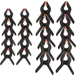 MONLY Lot De 20 Pinces à Ressort En Nylon, Lot De 10 Pinces De Serrage De 5,1 Cm, 10 Pinces De 7,6 Cm.