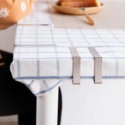 OSQI 12 Paquets De Pinces De Nappe De Réglage Pinces De Couverture De Table En Acier Inoxydable Supports De Nappe (argent) -Pince et tenaille Soldes 65503697 5