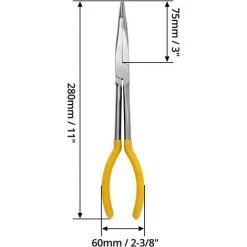 OSQI Pince à Bec Courbé, Pince Acier Extra Longue Avec Coude, Coude 45°, 11" / 280mm -Pince et tenaille Soldes 65504170 5