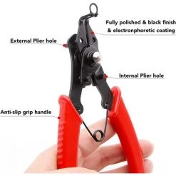 BAICCCF Pince Circlips Ensemble De Pinces à Circlips 4 En 1, Ensembles De Circlips Internes Et Externes, Les Ensembles De Circlips Interchangeables Comprennent Des Buses De Circlip Droites/incurvées Comprenant Deux Têtes De Circlip à 180°, 90° Et 45° -Pince et tenaille Soldes 65630528 5