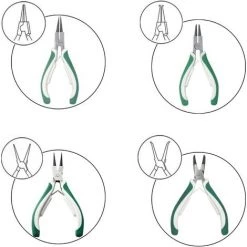 BAICCCF Pince Et Tenaille Ensemble De 4 Mini Pinces à Circlips Pour Circlips Externes/internes Robustes Avec Mâchoire Droite/courbée Pour La Retenue Du Dissolvant D'anneau -Pince et tenaille Soldes 65630745 3