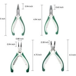 BAICCCF Pince Et Tenaille Ensemble De 4 Mini Pinces à Circlips Pour Circlips Externes/internes Robustes Avec Mâchoire Droite/courbée Pour La Retenue Du Dissolvant D'anneau -Pince et tenaille Soldes 65630745 4
