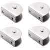FR-LIFE BR-Vie 4 Pcs Supports En Verre Réglable,Porte-Verre En Acier Inoxydable 304 Pinces à Verre Pour Miroir De Salle De Bain Pour Verre 9-10mm, Fenêtre De Main Courante D'escalier De Balustrade