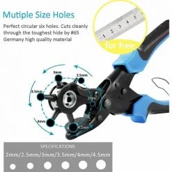 KAEJYIUT Pince Perforatrice Avec Gratuit 2 Extra Large Punch Assiettes Et Règle Pratique, Multi De Dimension De Comprimés Pince -Pince et tenaille Soldes 65810757 3