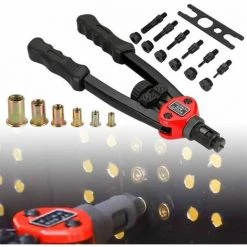 LINKLIFE™ 150 Pièces Manuel Fileté Rivet écrou Outil De Réglage Riveteuse Pistolet Nutsert Rivetage M3-M10 Ensemble -Pince et tenaille Soldes 65848860 3