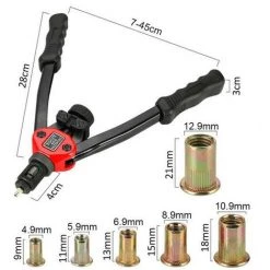 LINKLIFE™ 150 Pièces Manuel Fileté Rivet écrou Outil De Réglage Riveteuse Pistolet Nutsert Rivetage M3-M10 Ensemble -Pince et tenaille Soldes 65848860 4