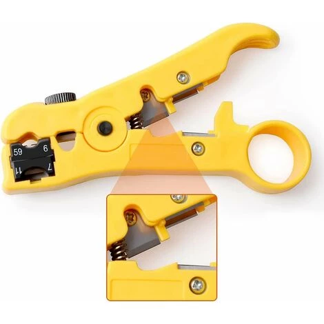 DONTODENT Kinee Universal Cutter/stripper Pour Cat5 Cat6 Plat Ou Rond Stp/utp Cable Stripper Outil à Main Pour Rg59/6/7/11 Outil Avec Poignée Protouch 4 DONTODENT Kinee Universal Cutter/stripper Pour Cat5 Cat6 Plat Ou Rond Stp/utp Cable Stripper Outil à Main Pour Rg59/6/7/11 Outil Avec Poignée Protouch – Image 4