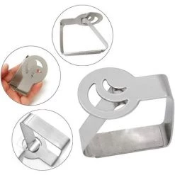 FVO Pince à Nappe En Acier Inoxydable 6 Pièces Pince De Nappe De Plein Air Pièces Attache Nappe De Table Clip Nappe Pince Nappe Clip Exterieur Ajustable Pince Nappe De Table De Extérieure -Pince et tenaille Soldes 66024073 4