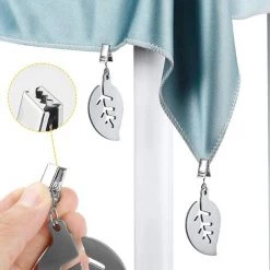 MèREÉTERNEL Poids Pour Nappes,8 Pcs Lest De Nappe Avec Pinces,Pinces à Nappes Boule D'argent,Inoxydable Fleur Clip Pince,Support Pour Nappes,Poids De Nappe De Table Jardin,Pinces Pour Nappes,Pince à Nappe Poids Ternel -Pince et tenaille Soldes 66085321 3