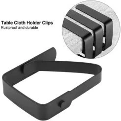 MèREÉTERNEL Clips Pour Nappe, Pince Pour Nappe En Acier Inoxydable Triangulaire Antidérapante (Noir) Ternel -Pince et tenaille Soldes 66085349 5