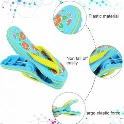 PREMIER 2 Pcs Pince à Linge En Plastique Pinces À Serviette De Plage Pince De Plage Pantoufles Serviette Vêtements Chaussettes Serviette De Plage（Bleu） -Pince et tenaille Soldes 66263724 3