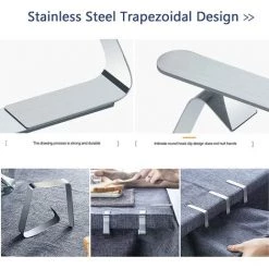 8 Pièces Pince à Nappe,Pince Nappe Clip Exterieur Ajustable Pour Cuisine Bureau Restaurant Pique-Nique Mariage Fête 8*7cm,Adélala -Pince et tenaille Soldes 66380442 5