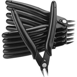 GRID COOL Lot De 6 Pinces Coupantes De Côté, Pince Coupante Electronique, Pince Coupante Cisaille Précision Diagonale Pour Câble Électrique, Bijoux, Bricolage –Noir