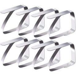 ABCRITAL 8 Pièces Pinces À Nappe En Acier Inoxydable, Pinces À Nappe Pinces À Nappe Pinces À Nappe Pinces À Nappe - Argent -Pince et tenaille Soldes 66959580 4