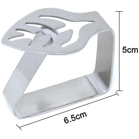 ABCRITAL 4 Pièces En Acier Inoxydable Argenté Épais Pince En Tissu Épais, Soutiende Pince De Nappe, Pinces De Couverture De Table, Supports De Pinces De Nappe Pour Extérieur Et Intérieur 2 ABCRITAL 4 Pièces En Acier Inoxydable Argenté Épais Pince En Tissu Épais, Soutiende Pince De Nappe, Pinces De Couverture De Table, Supports De Pinces De Nappe Pour Extérieur Et Intérieur – Image 2