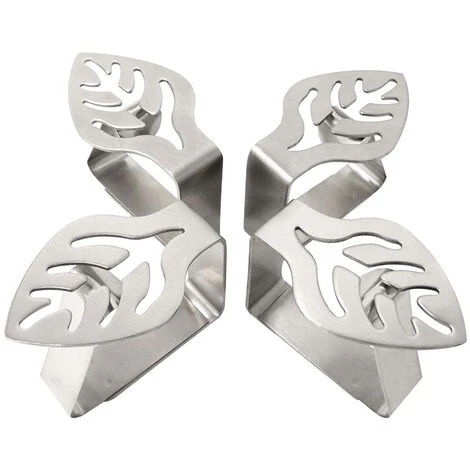 ABCRITAL 4 Pièces En Acier Inoxydable Argenté Épais Pince En Tissu Épais, Soutiende Pince De Nappe, Pinces De Couverture De Table, Supports De Pinces De Nappe Pour Extérieur Et Intérieur 4 ABCRITAL 4 Pièces En Acier Inoxydable Argenté Épais Pince En Tissu Épais, Soutiende Pince De Nappe, Pinces De Couverture De Table, Supports De Pinces De Nappe Pour Extérieur Et Intérieur – Image 4