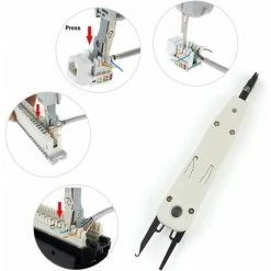 FLETéçA Outil De Perforation, Outil De Dépouillement De Fil Outil De Dépouillement De Câble Outil De Dénudage De Fil Pour Dénudeur De Fil Coaxial Coaxial UTP Cat5 Cat6 Plat Ou Rond -Pince et tenaille Soldes 66962632 3