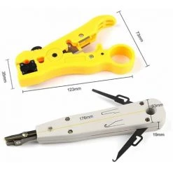 FLETéçA Outil De Perforation, Outil De Dépouillement De Fil Outil De Dépouillement De Câble Outil De Dénudage De Fil Pour Dénudeur De Fil Coaxial Coaxial UTP Cat5 Cat6 Plat Ou Rond -Pince et tenaille Soldes 66962632 5