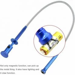 FLETéçA Pick Up Outil Multi Fonction Flexible Outil De Ramassage à Quatre Griffes (Aimant + 4 Griffes + LED Lumineux) Magnétique Long à Ressort Pour Ramasser Les Déchets De Débordement Nettoyage Des Égouts -Pince et tenaille Soldes 66971051 4