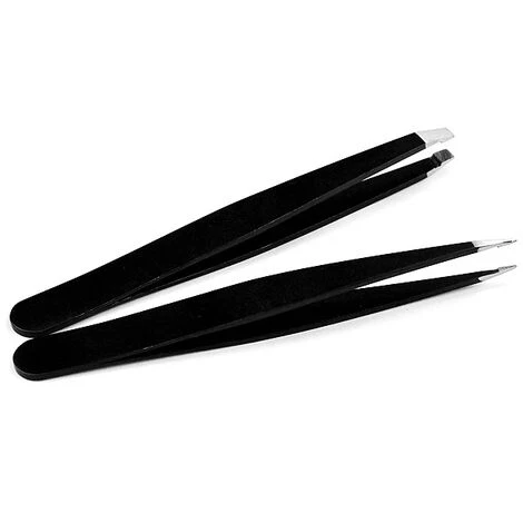 HELLO KITTY BAIN Pince à épiler à Sourcils 2 Pièces, Pince à épiler De Précision En Acier Inoxydable Pour épiler Les Sourcils, Unisexe (noir) 2 HELLO KITTY BAIN Pince à épiler à Sourcils 2 Pièces, Pince à épiler De Précision En Acier Inoxydable Pour épiler Les Sourcils, Unisexe (noir) – Image 2