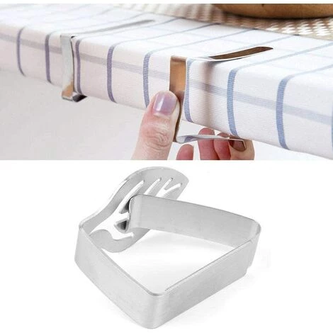 YIENJAOY AGILITY Pince à Nappe - Pinces De Couverture De Table En Acier Inoxydable Supports De Nappe Pince De Table Antidérapante, 2pcs (Feuilles) 1 YIENJAOY AGILITY Pince à Nappe - Pinces De Couverture De Table En Acier Inoxydable Supports De Nappe Pince De Table Antidérapante, 2pcs (Feuilles)