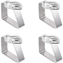 YIENJAOY AGILITY Lot De 4 Pinces à Nappe En Acier Inoxydable - Pour L'extérieur Pince De Nappe - Type De Feuille -Pince et tenaille Soldes 67902839 3