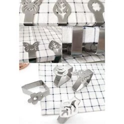 YIENJAOY AGILITY Lot De 4 Pinces à Nappe En Acier Inoxydable - Pour L'extérieur Pince De Nappe - Type De Feuille -Pince et tenaille Soldes 67902839 5