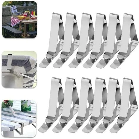 HELLO KITTY BAIN Pince Spéciale Pince à Nappe Fixe Pince à Nappe En Acier Inoxydable Réglable Poignée De Support De Couverture De Table Antidérapante Argent 4.5X7.5X1.3CM 12PCS Maison 5 HELLO KITTY BAIN Pince Spéciale Pince à Nappe Fixe Pince à Nappe En Acier Inoxydable Réglable Poignée De Support De Couverture De Table Antidérapante Argent 4.5X7.5X1.3CM 12PCS Maison – Image 5