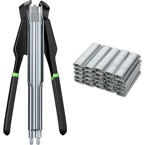 Agrafeuse Automatique De Clôture Pince De Circlips Pince De Clôture Métallique D'Anneaux Galvanisés De Pour Les Filets De Maille Et Les Cages De Clôture-Noir, Ephé 4 Agrafeuse Automatique De Clôture Pince De Circlips Pince De Clôture Métallique D'Anneaux Galvanisés De Pour Les Filets De Maille Et Les Cages De Clôture-Noir, Ephé – Image 4