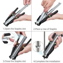 Agrafeuse Automatique De Clôture Pince De Circlips Pince De Clôture Métallique D'Anneaux Galvanisés De Pour Les Filets De Maille Et Les Cages De Clôture-Noir, Ephé 9 Agrafeuse Automatique De Clôture Pince De Circlips Pince De Clôture Métallique D'Anneaux Galvanisés De Pour Les Filets De Maille Et Les Cages De Clôture-Noir, Ephé -Pince et tenaille Soldes 68091986 5