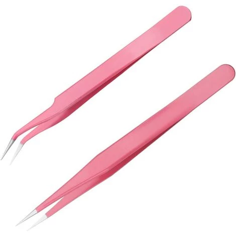Pince Extension Cils, 2 Pcs Pinces à Extension De Cils En Acier Inoxydable Pince à Épiler Cils à Bouts Droite & Courbé Pince Brucelles Nippers Pour Extensions De Cils, Ephé 1 Pince Extension Cils, 2 Pcs Pinces à Extension De Cils En Acier Inoxydable Pince à Épiler Cils à Bouts Droite & Courbé Pince Brucelles Nippers Pour Extensions De Cils, Ephé