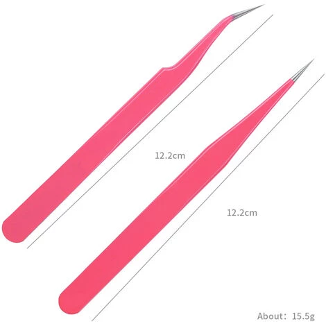 Pince Extension Cils, 2 Pcs Pinces à Extension De Cils En Acier Inoxydable Pince à Épiler Cils à Bouts Droite & Courbé Pince Brucelles Nippers Pour Extensions De Cils, Ephé 5 Pince Extension Cils, 2 Pcs Pinces à Extension De Cils En Acier Inoxydable Pince à Épiler Cils à Bouts Droite & Courbé Pince Brucelles Nippers Pour Extensions De Cils, Ephé – Image 5