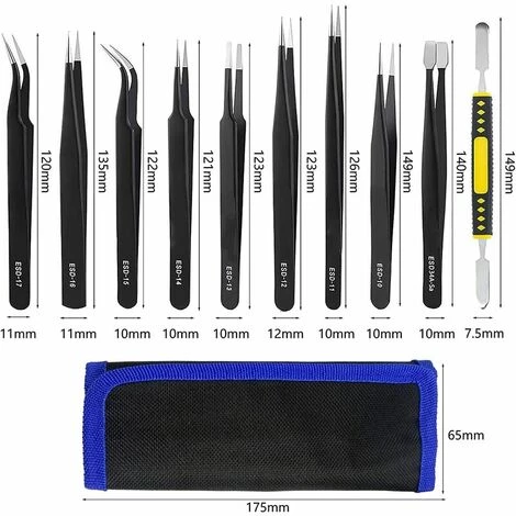 Cisea 10 Pcs Antistatiques Antistatiques Antimagnétiques Multi-standard En Acier Inoxydable Parfait Pour L'électronique De Laboratoire, Les Bijoux, La Beauté Et Le Travail Détaillé 2 Cisea 10 Pcs Antistatiques Antistatiques Antimagnétiques Multi-standard En Acier Inoxydable Parfait Pour L'électronique De Laboratoire, Les Bijoux, La Beauté Et Le Travail Détaillé – Image 2