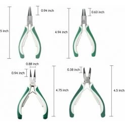 MONLY Pince Et Tenaille Ensemble De 4 Mini Pinces à Circlips Pour Circlips Externes/internes Robustes Avec Mâchoire Droite/courbée Pour La Retenue Du Dissolvant D'anneau -Pince et tenaille Soldes 68768679 4