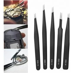 MONLY 10 Pcs Antistatiques Antistatiques Antimagnétiques Multi-standard En Acier Inoxydable Parfait Pour L'électronique De Laboratoire, Les Bijoux, La Beauté Et Le Travail Détaillé -Pince et tenaille Soldes 68772713 4