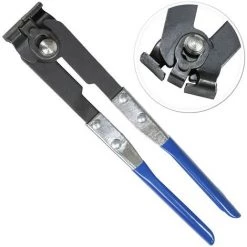 TECTAKE Pince à Collier De Serrage à Recouvrement Pour Soufflets De Cardan En Acier 23,7 Cm X 4,5 Cm X 2 Cm Bleu - Bleu